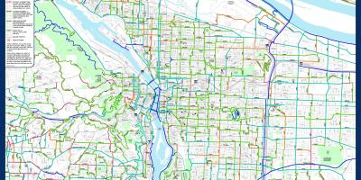 自行车的地图波特兰